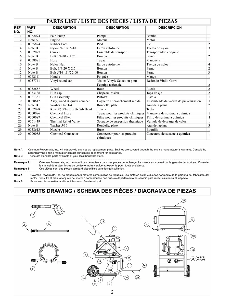 COLEMAN POWERMATE, PW0912201, IPL.2